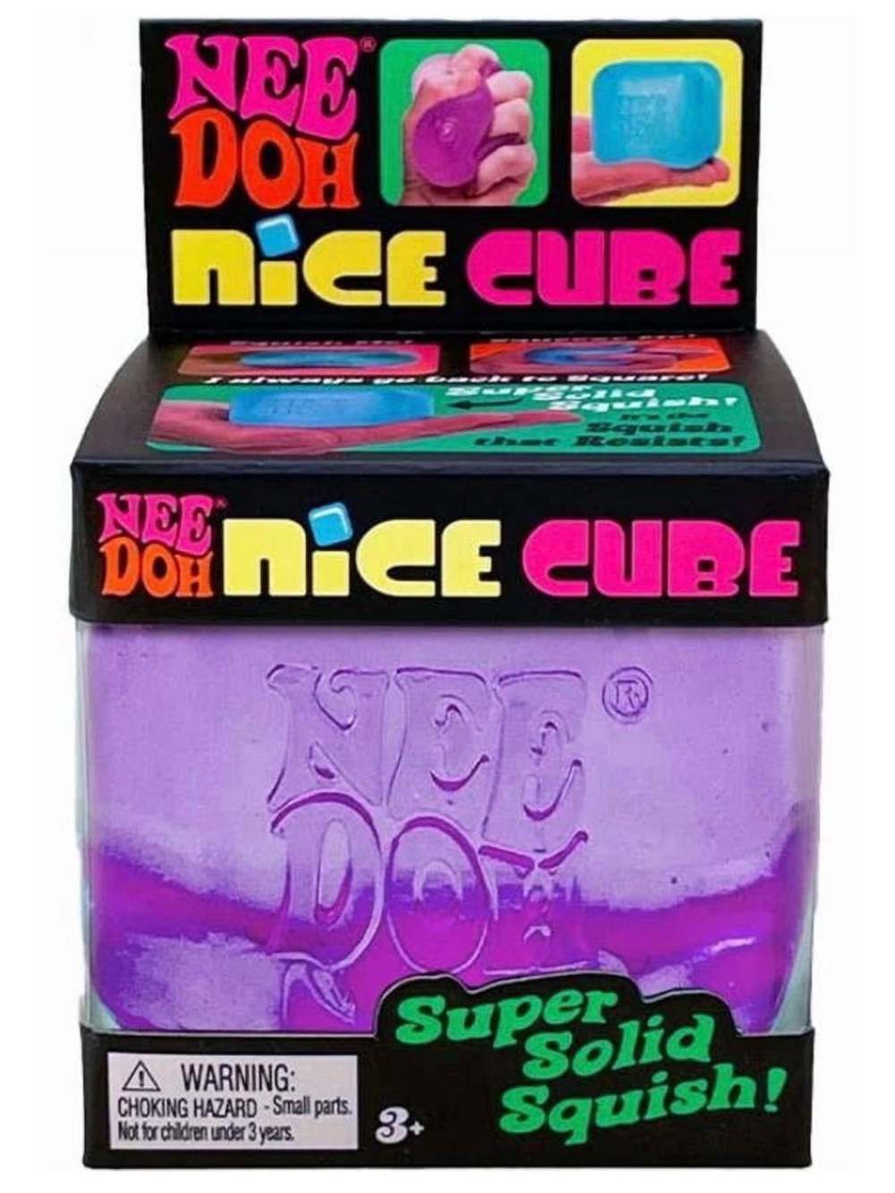 NIB AUTHENTIC NeeDoh Nice Cube Squishy - Purple!